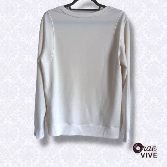 Freely Women's Medium Almond Sweatshirt Hi-Lo Hem Stretch - Picture 2 of 6